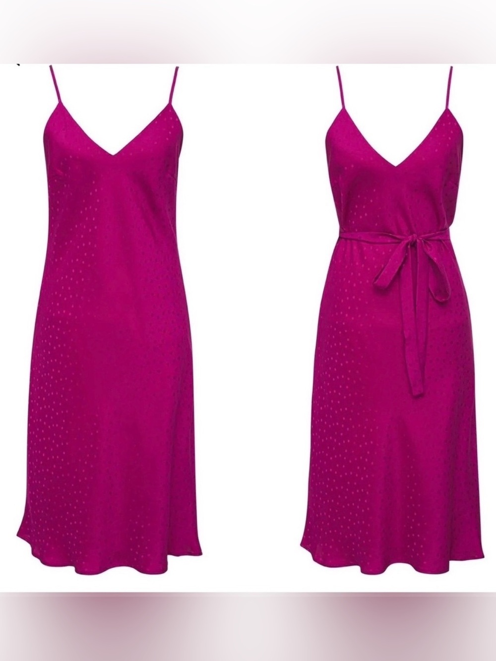 NWT Gold Hawk Silk Jacquard Midi Slip Dress Size Medium
